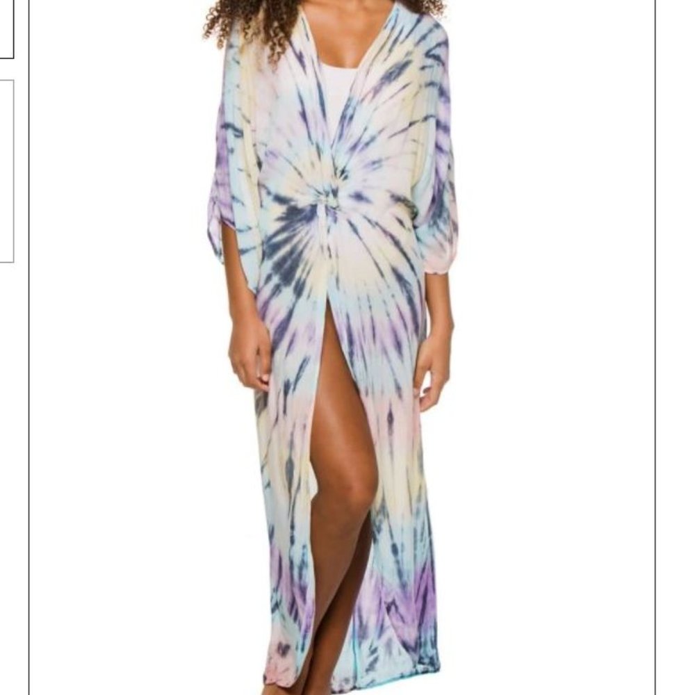 Surf Gypsy Tie Dye Twist Front Caftan NWT M